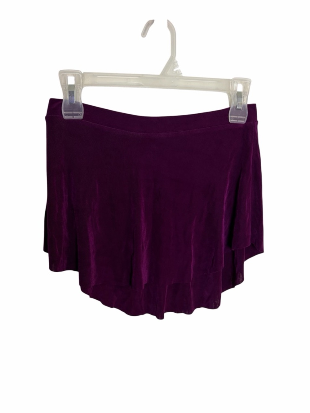 Bullet pointe plum ribbed ballet mini skirt hi low hem size Medium